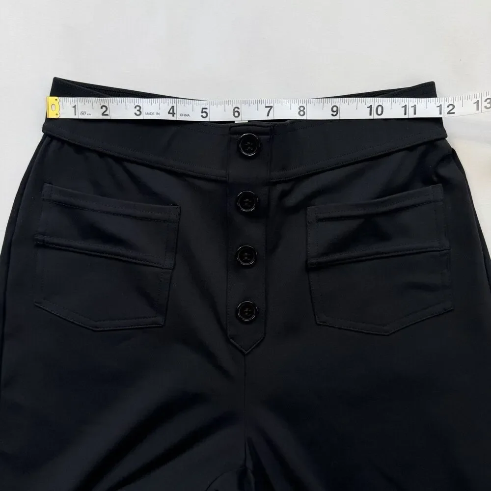 Halara DayStretch High Waisted Pockets Straight Leg Casual Pants Size XS Black